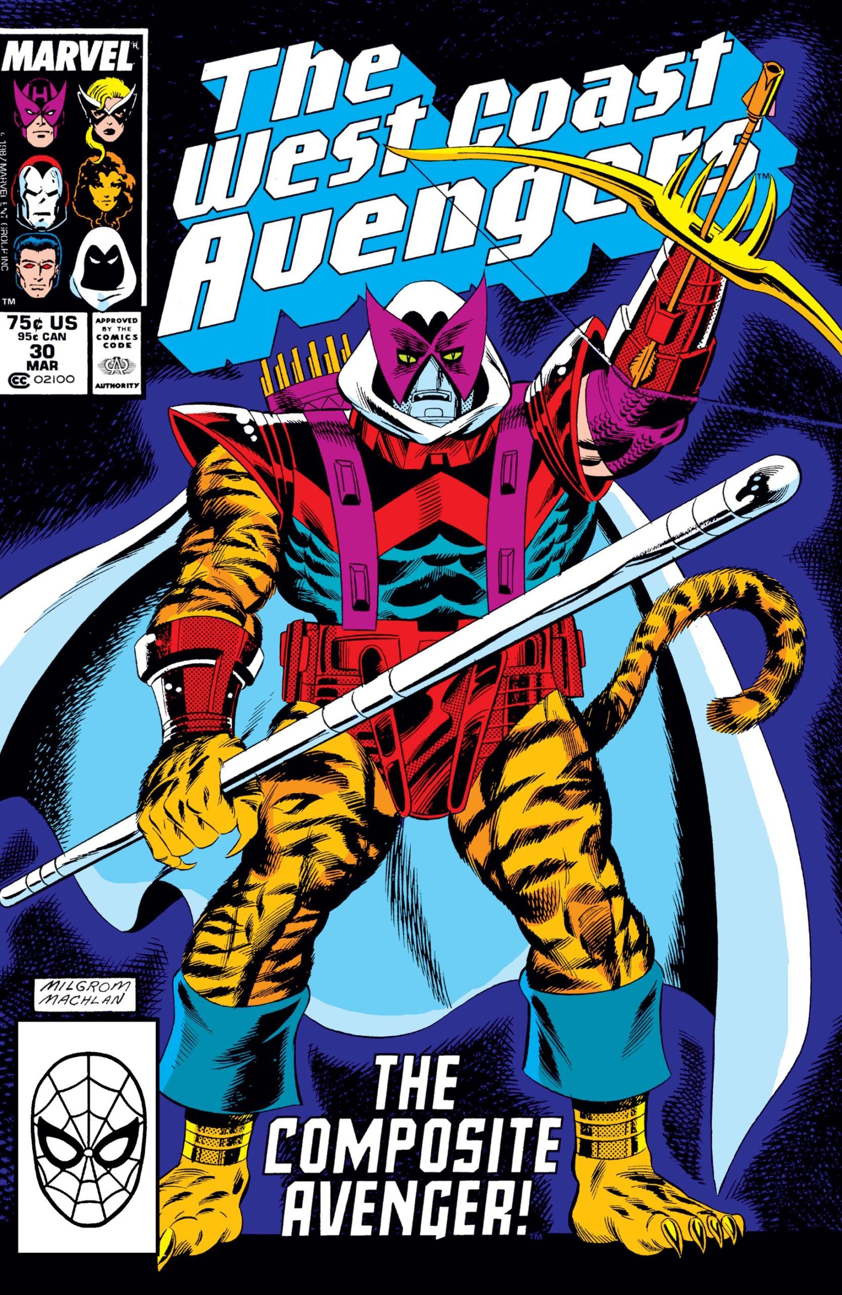 West Coast Avengers #30 - None So Blind! released by Marvel on March 1988