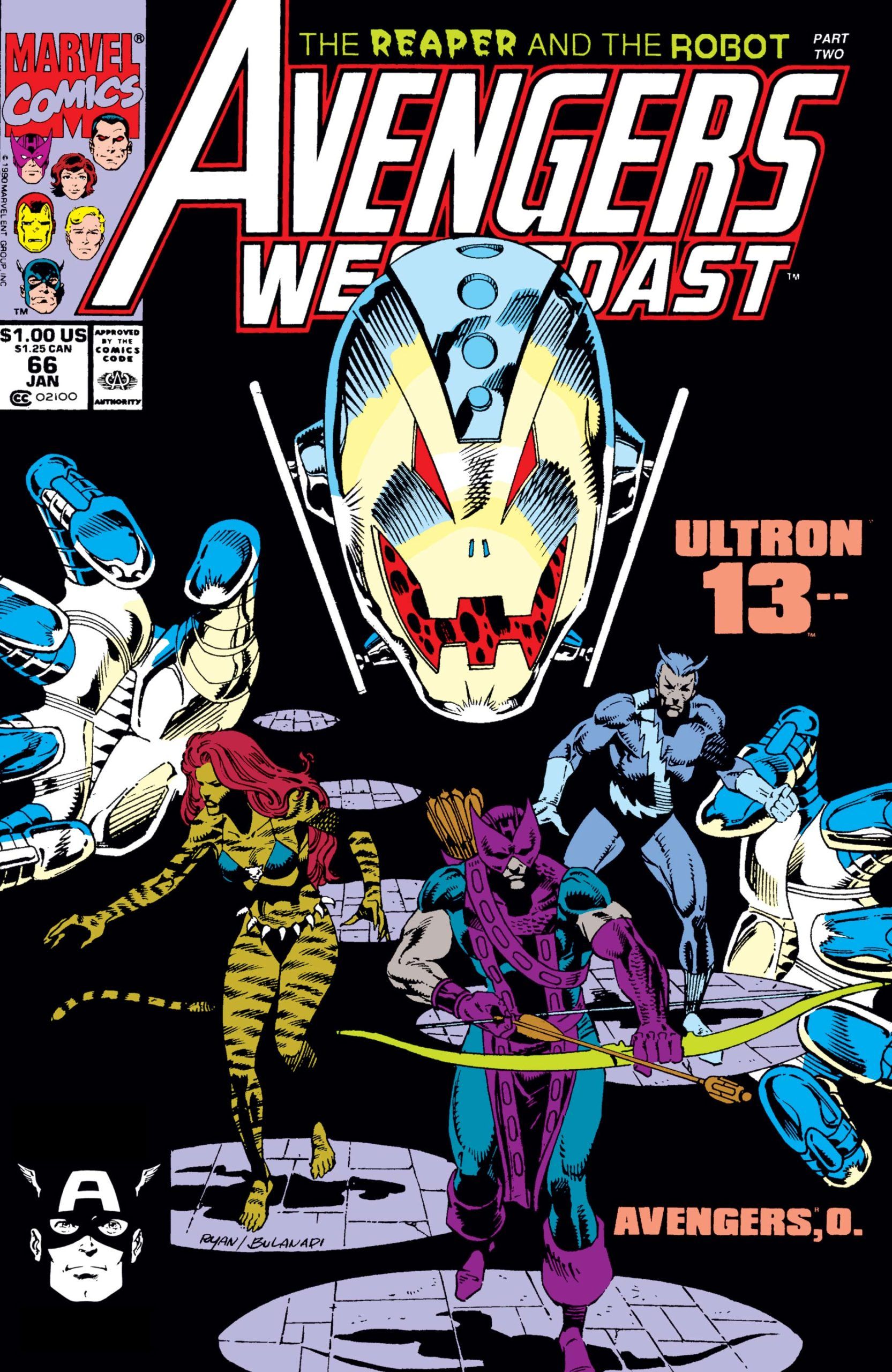 Avengers West Coast #66 - Tunnel Vision released by Marvel on January 1991