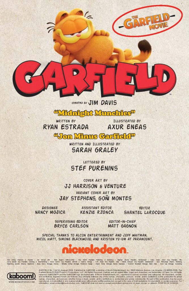 Garfield #1 (BOOM! Studios) First Look